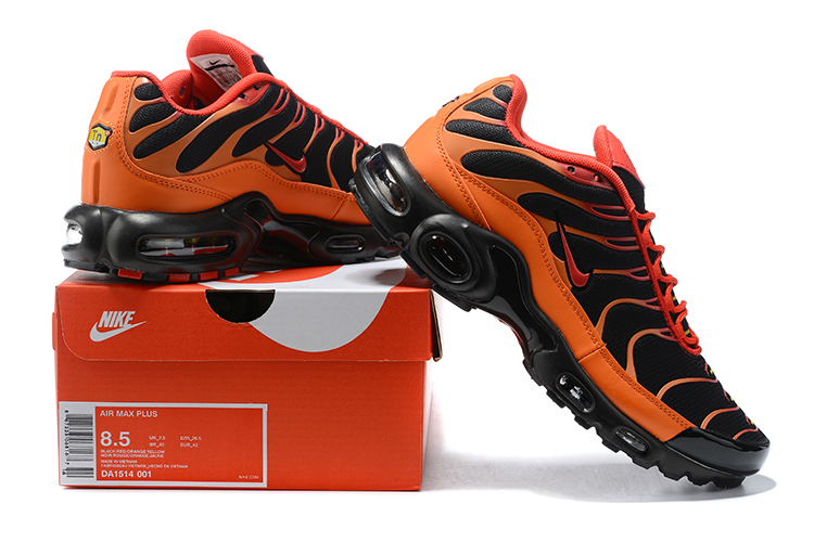 2021 Nike Air Max Plus Black Orange Red Running Shoes - Click Image to Close